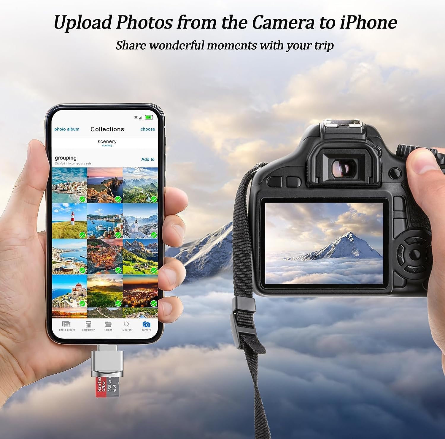 MFi Certified Lightning SD Card Reader for iPhone/iPad - Micro SD & TF Card Support, Compatible with iPhone 14/13/12/11/X Series MFi Certified Lightning SD Card Reader for iPhone/iPad - Micro SD & TF Card Support, Compatible with iPhone 14/13/12/11/X Series